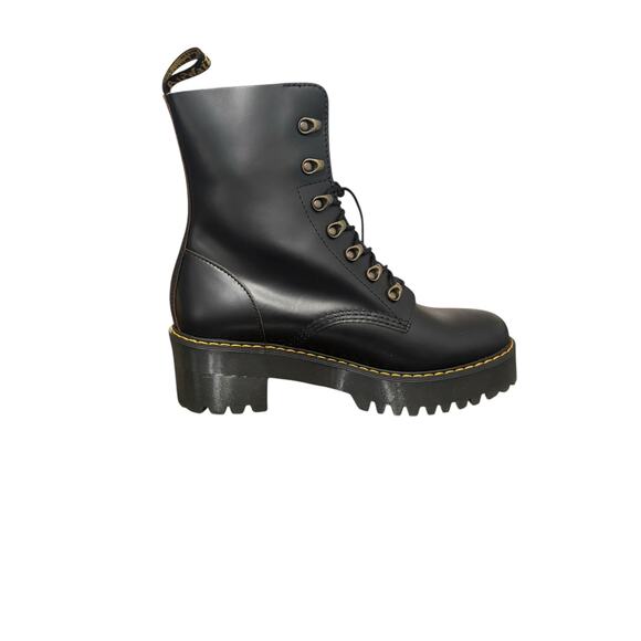 NEW! Dr. Martens Leona Black Vintage Smooth Leather Heeled Boots - Siize 11 - Picture 10 of 16